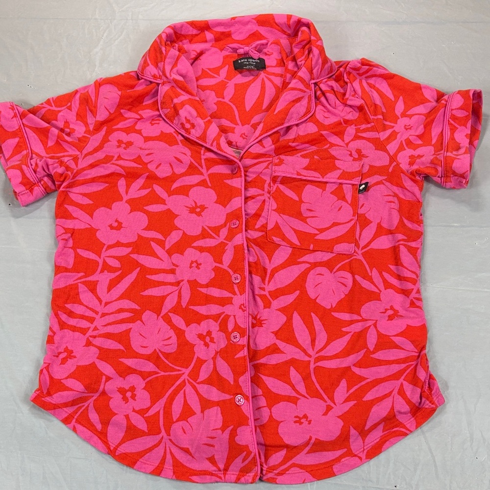 KATE SPADE FLORAL PJ TOP EXTRA SMALL